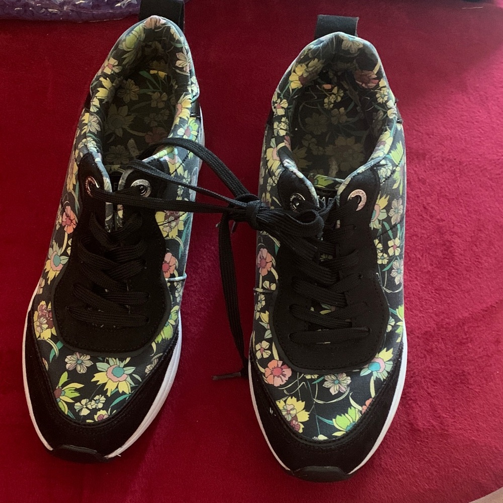 Marc Fisher Black Floral Women’s Sneakers